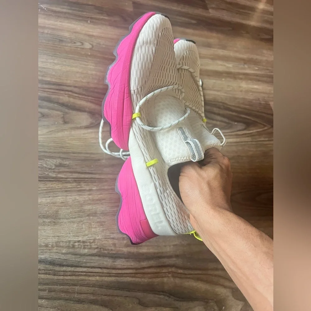 Sorel Cream and Pink Sneakers with Chunky Sole